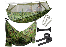 Гамак без поперечки JACK MORS різнокольоровий 150кг 260 х 140 + москітна сітка