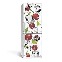 Виниловая наклейка на холодильник Черешня ламинированная декор холодильников наклейки с принтом 600*1800 мм