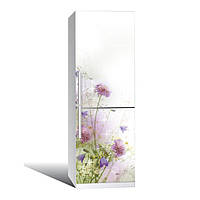 Наклейка на холодильник Полевые цветы ламинированная двойная пленка самоклеющаяся фотопечать 600*1800 мм
