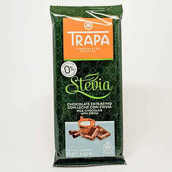 Молочний шоколад зі стевією Trapa Stevia Milk Chocolate, 75 г Іспанія