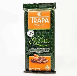 Шоколад молочний зі стевією та мигдалем Trapa Stevia Milk Chocolate & Almonds 0% Added Sugar, 75 г Іспанія