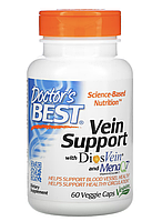 Doctor's Best, Vein support, поддержка для вен с DiosVein и MenaQ7, 60 растительных капсул