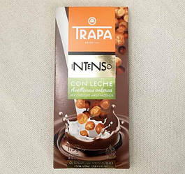Молочний шоколад з цілим фундуком без глютену Trapa Intenso Whole Milk Hazelnuts 175 г Іспанія