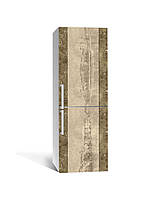 Виниловая 3Д наклейка на холодильник Каменные узоры (пленка ПВХ с ламинацией) 60*180см Текстура Серый