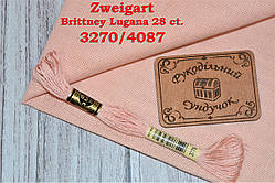Тканина рівномірного переплетіння Zweigart Brittney Lugana 28 3270/4087 Peach Pink (Рожевий персик)