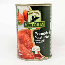 Томати у власному соці Vittoria pomodori Pelati Interi Вітторія 400 г Італія