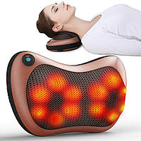 Массажная подушка шиацу MASSAGE PILLOW для шеи головы спины и ног автомобильная и домашняя KING