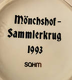 Колекційний порцеляновий пивний келих/кружок з олов'яною кришкою Монах, фото 5