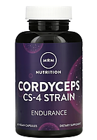 MRM Nutrition, Nutrition, Cordyceps, кордицепс, штамм CS-4, 60 растительных капсул