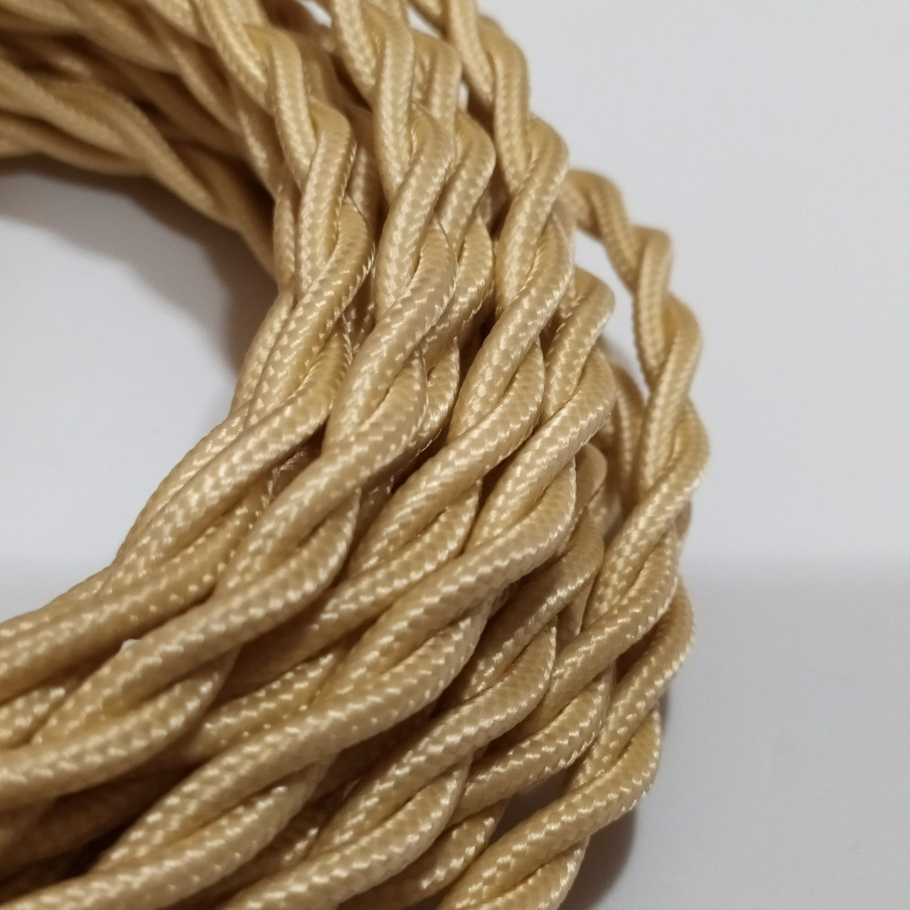 Ретро провод 2х1,5 двойной витой бежевый для наружной проводки: продажа ...