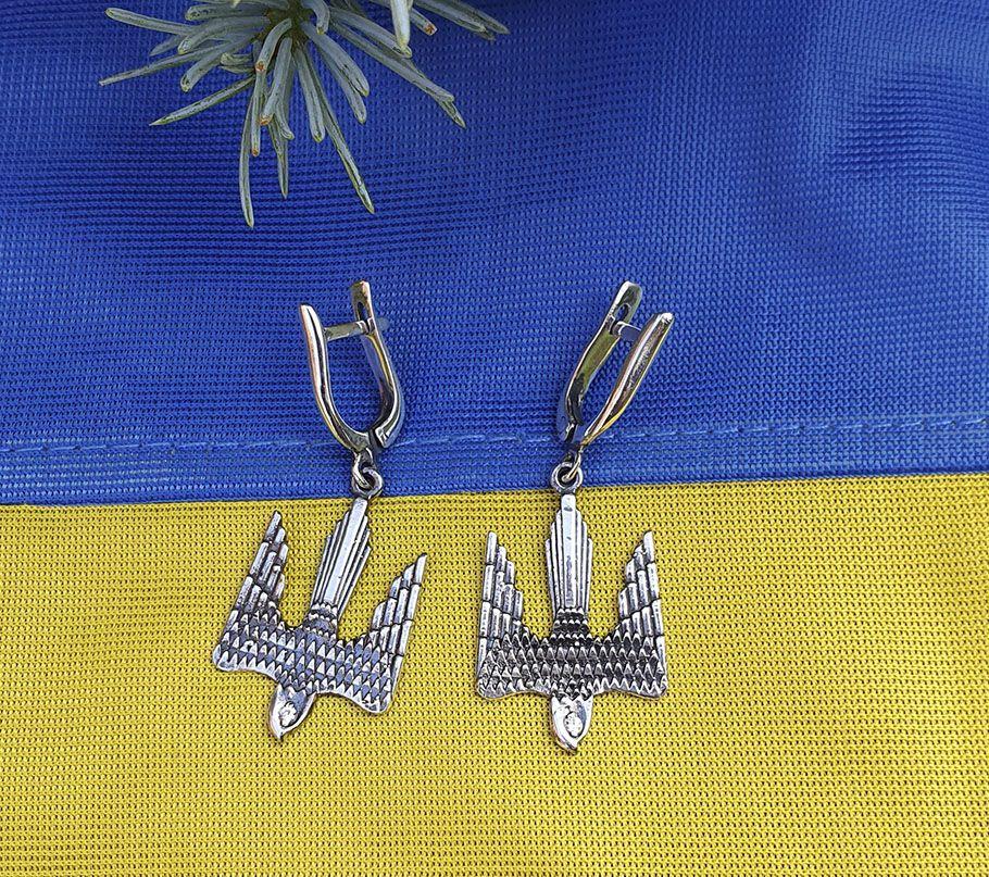 Сережки Сокіл Тризуб, фото 1