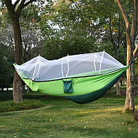 Гамак подвесной нейлоновый Туристический с москитной сеткой для отдыха на размер 255 на 150 см king
