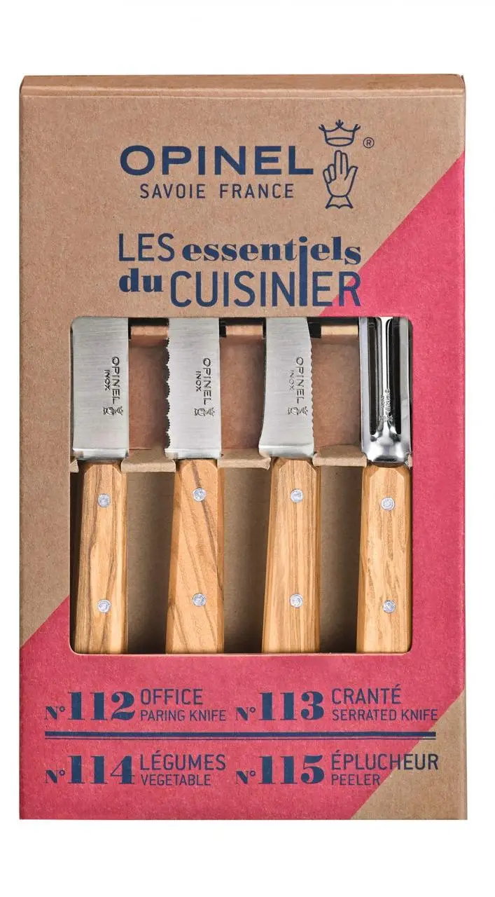 Набір ножів OPINEL ESSENTIALS BOX SET, OLIVEWOOD (002163)