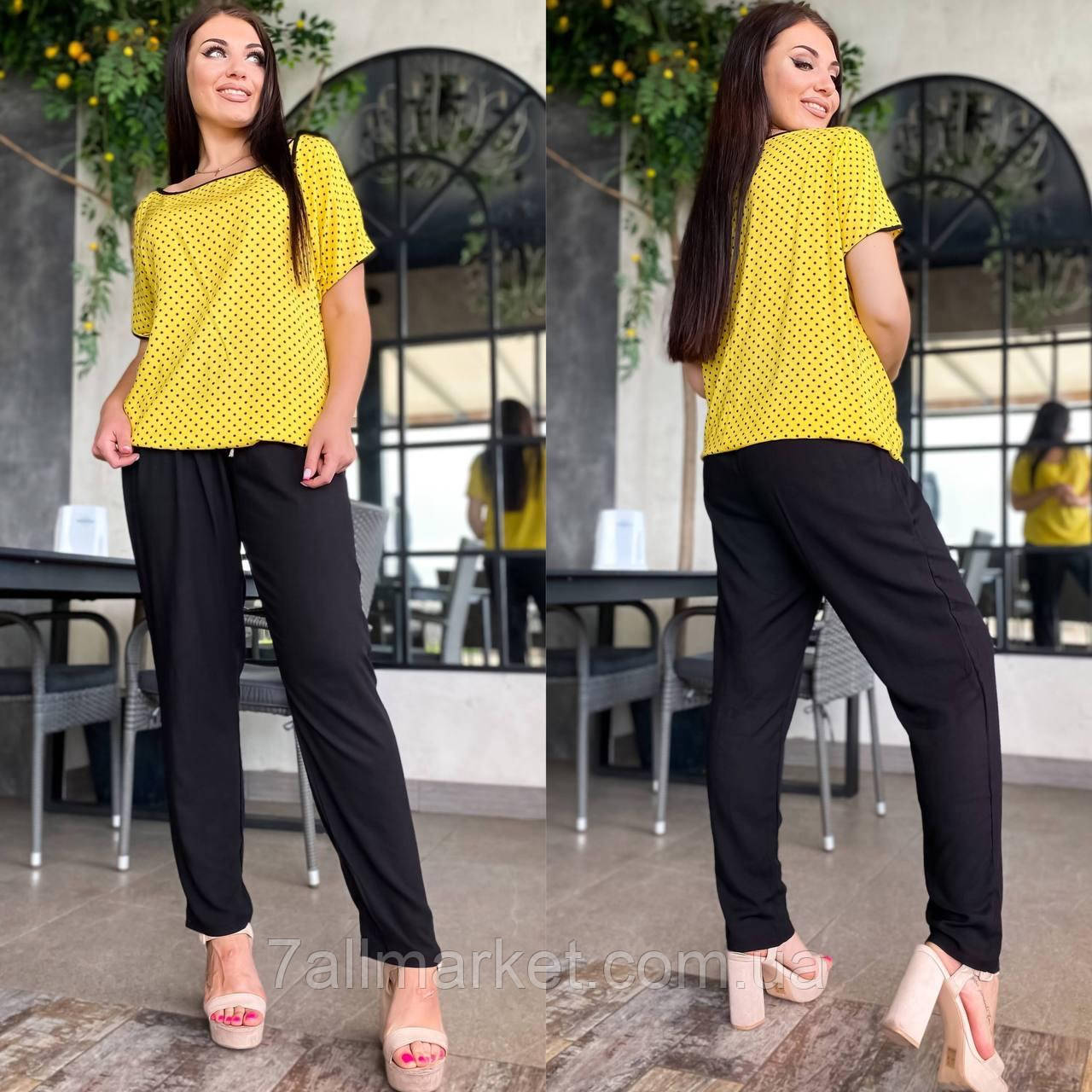 Брючний костюм жіночий штапель Розміри: 50-56(2кв) "LARA-1" недорого від прямого постачальника