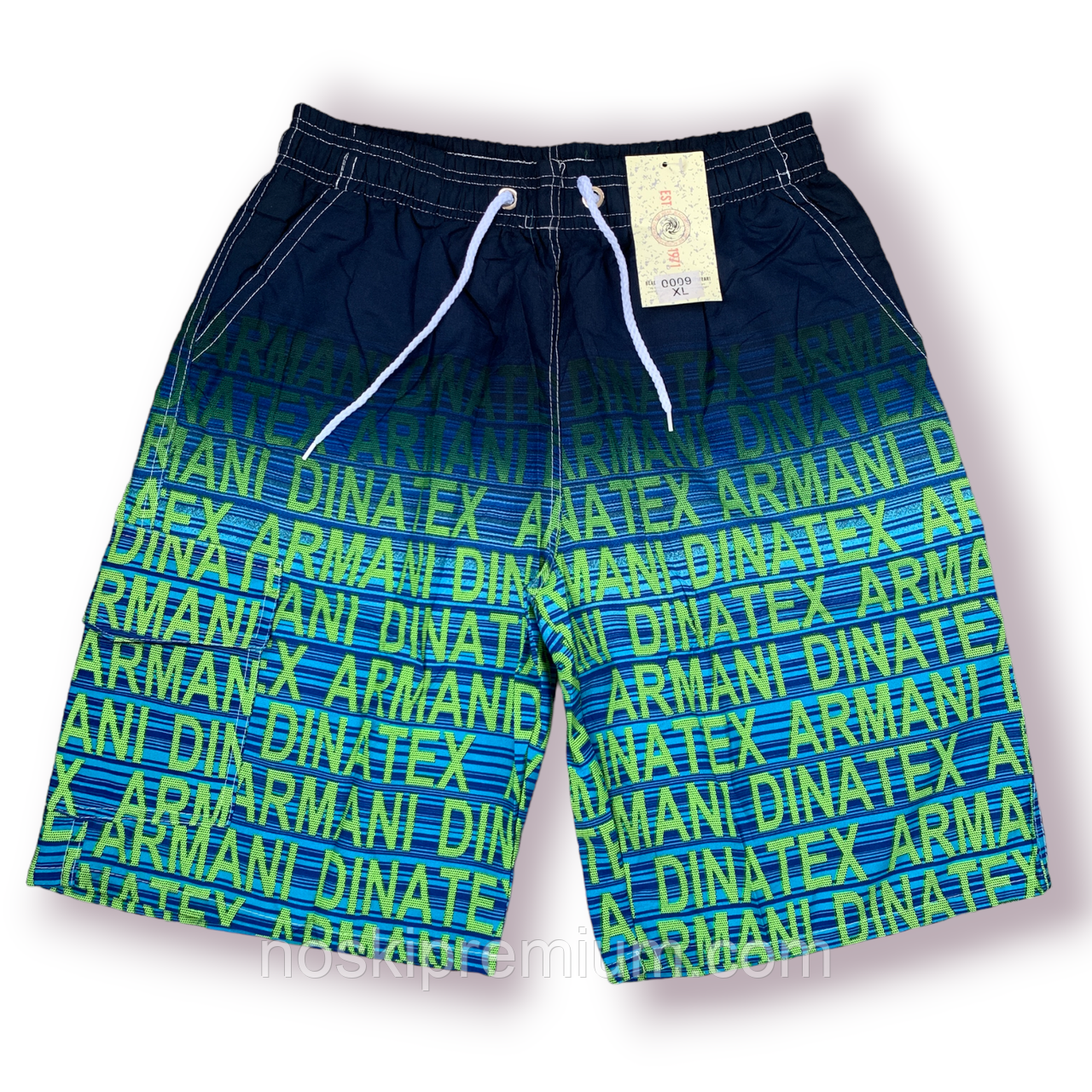 Шорти чоловічі Black Cyclone Est. 1971 бічна кишеня, розміри M-3XL, салатові, 0009, фото 1