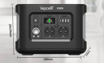 Зарядна станція Vapcell ES600 622Wh 600W 28800mAh, фото 3