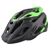 Велосипедний шолом Grey's М чорно-зелений матовий