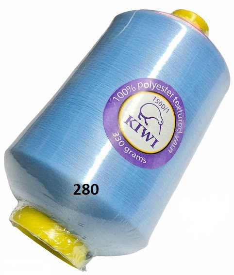 Нитки швейні "Kiwi" 150D/1 (330г) для оверлока текстурована Блакитний