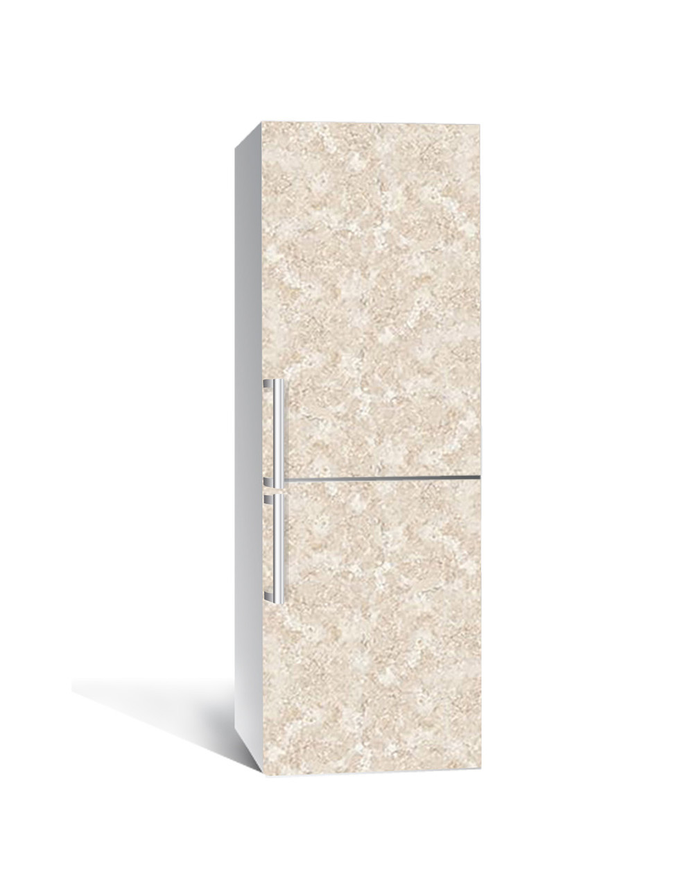 Вінілова 3Д наклейка на холодильник Піщаний Камінь (плівка ПВХ фотодрук) 60*180см Текстура Бежевий