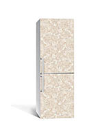 Вінілова 3Д наклейка на холодильник Піщаний Камінь (плівка ПВХ фотодрук) 60*180см Текстура Бежевий