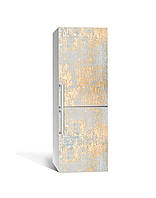 Декор 3Д наклейка на холодильник Золоті відбитки Золото (плівка ПВХ фотодрук) 60*180см Текстура Бежевий