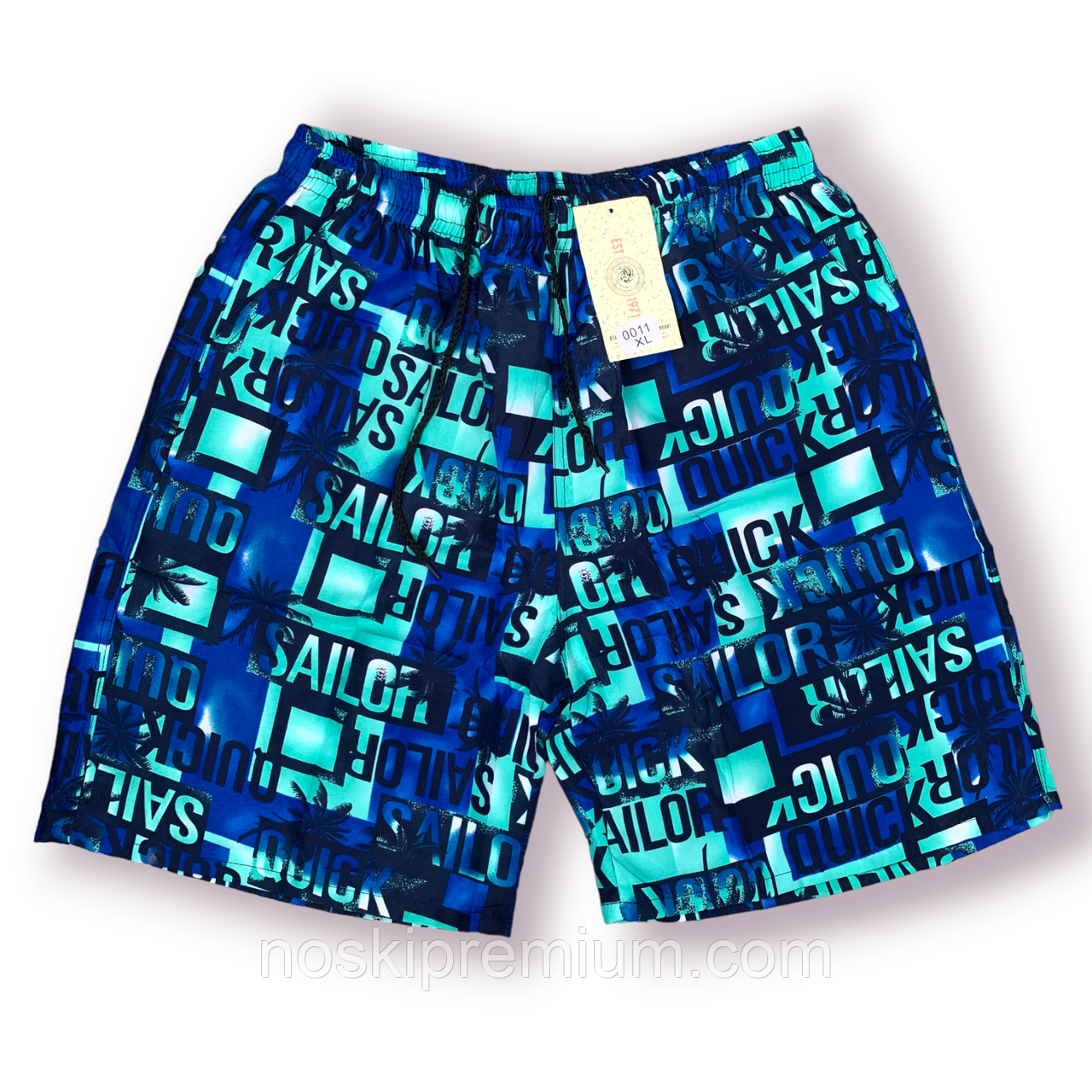 Шорти чоловічі Black Cyclone Est. 1971, розміри M-3XL, бірюзово-сині, 0011, фото 1