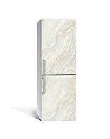 Декор 3Д наклейка на холодильник Фактурный серый мрамор (пленка ПВХ фотопечать) 60*180см Текстуры Серый