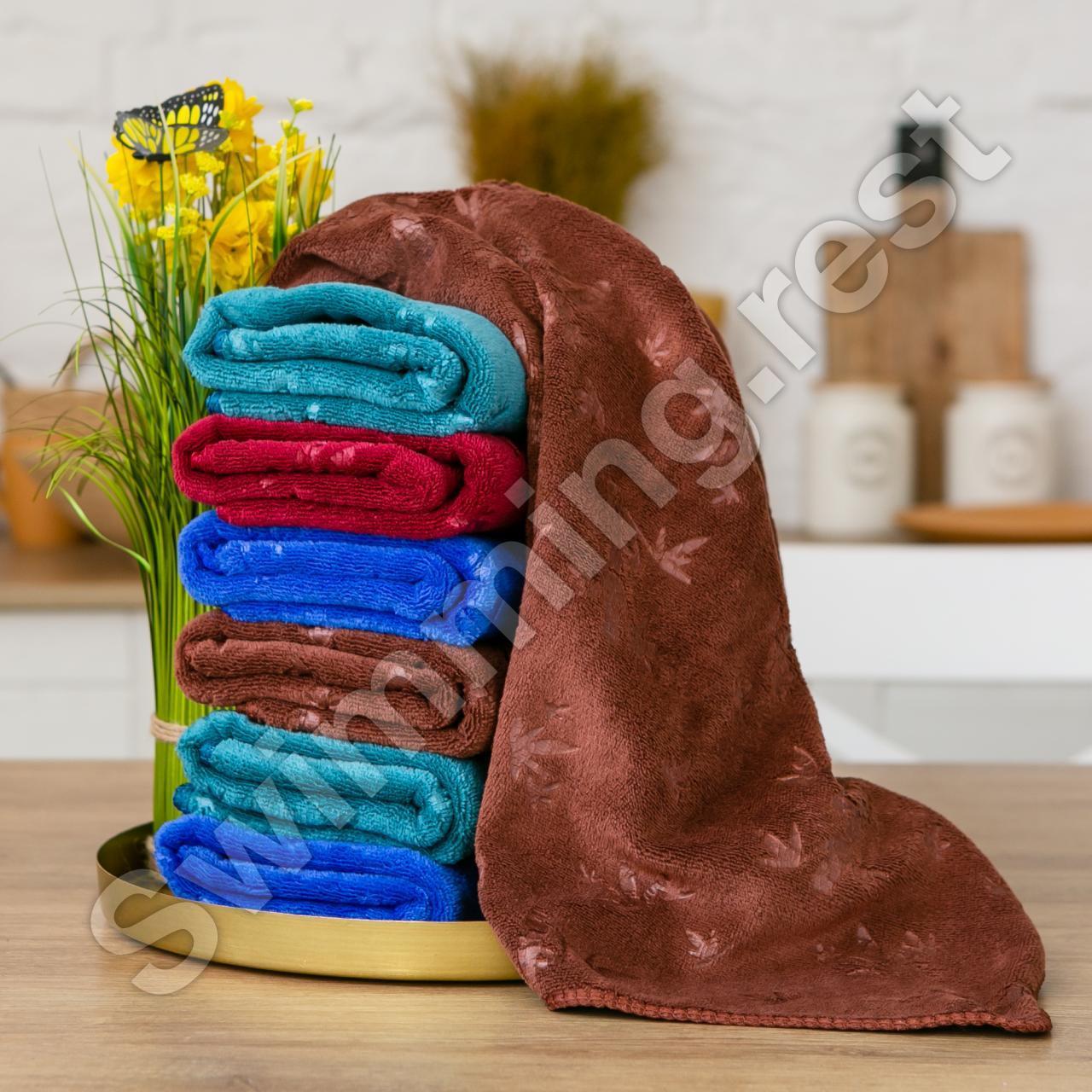 Рушник лицьовий мікрофібра 100х50 см Бамбукова гілочка, фото 1