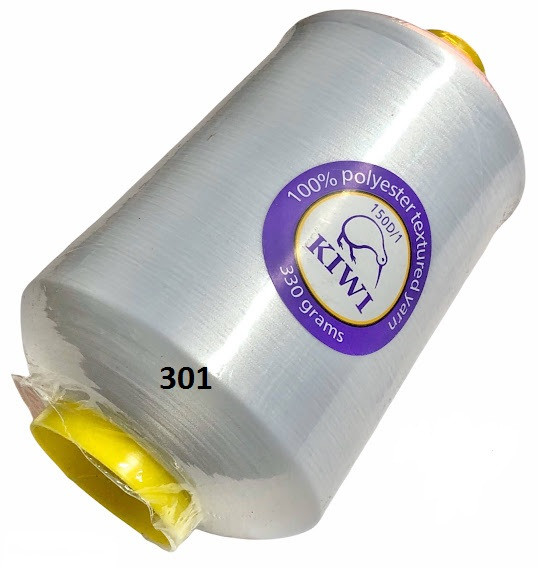 Нитки швейні "Kiwi" 150D/1 (330г) для оверлока текстурована Білий