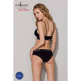 Трусики з широкою гумкою і мереживом Passion PS001 PANTIES black, size XL Амур, фото 7