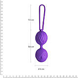 Вагінальні кульки Adrien Lastic Geisha Lastic Balls BIG Violet (L), діаметр 4 см, вага 90 гр Амур, фото 2