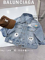 Джинсова куртка жакет універсальна для хлопчика або дівчинки 95-145 см