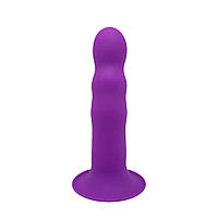 Ділдо з присоскою Adrien Lastic Hitsens 3 Purple, відмінно для страпона, діаметр 4,1 см, довжина 18, Амур