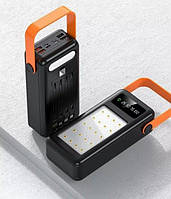 Повербанк Power Bank 40000 mAh со встроенными кабелями и фонариком ОПТОМ