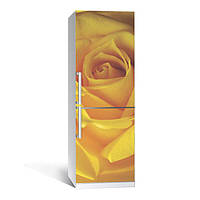 Вінілова наклейка на холодильник Роза ламінована подвійна самоклеюча плівка фотодрук 600*1800 мм