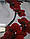 Вінілова наклейка на холодильник Червона Орхідея подвійна плівка фотодрук квіти абстракція 600*1800 мм, фото 4