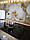 Вінілова наклейка на холодильник Орхідеї і краплі роси 02 (самоклеюча плівка ПВХ) бежевий 600*1800 мм, фото 6