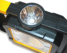 Ліхтарик світлодіодний ручний переносний з акумулятором на сонячній батареї PowerBank HC-7078-C USB/19 см/14 см, фото 2