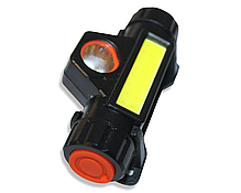 Ліхтарик налобний світлодіодний акумуляторний з магнітом №101 8см/4см, фото 3