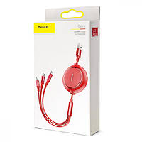 Кабель USB Baseus Golden Loop 3-in-1 USB to Micro/Lightning/Type-C 3.5A 1.2m CAMLT-JH Колір Червоний, 09