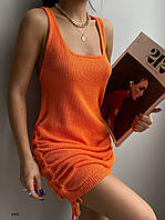Летнее женское мини платье с драпировкой на юбке Smslip8337