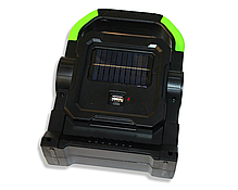 Ліхтарик світлодіодний ручний переносний з акумулятором на сонячній батареї PowerBank HC-7078-D USB/19 см/14 см, фото 3