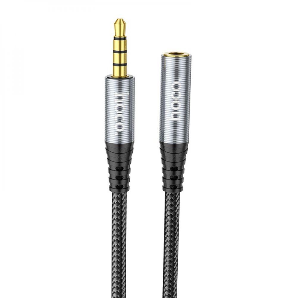 Кабель Aux Hoco UPA20 3.5 audio extension cable 2м Цвет Cерый - фото 2 - id-p1860219655