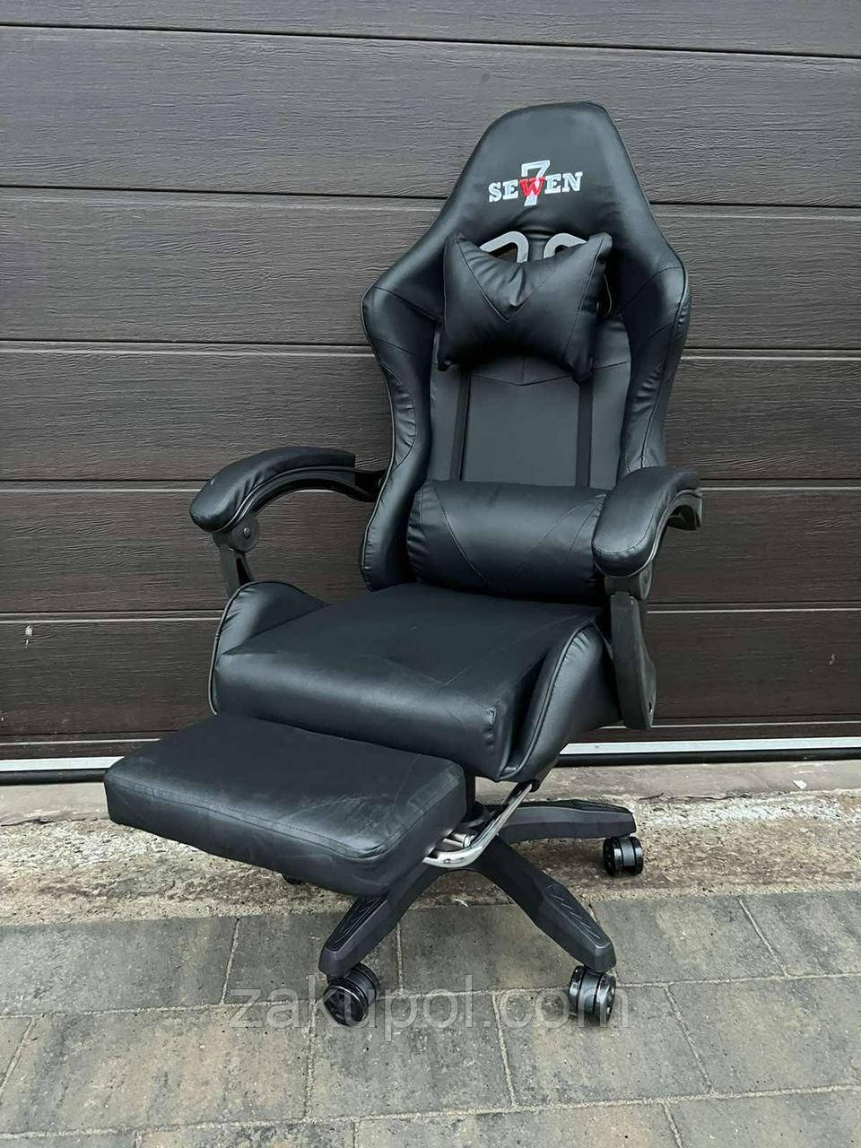Крісло геймерське GAMING 730 чорне ігрове спортивне