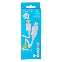 Кабель USB Borofone BX55 Harmony Silicone Lightning Цвет Белый