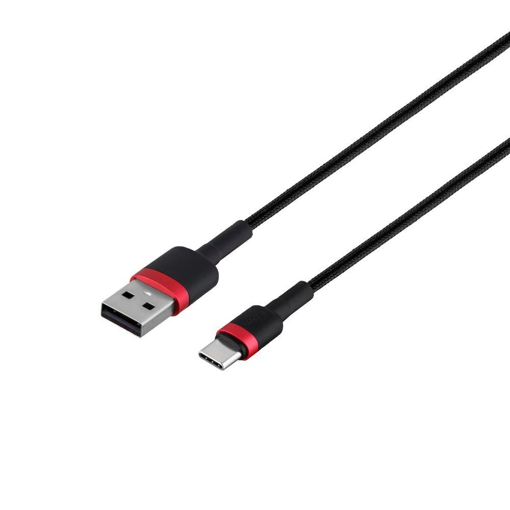 Кабель USB Baseus USB to Type-C 2A 3m CATKLF-U Цвет Красно-Чёрный, 91 - фото 2 - id-p1860212250
