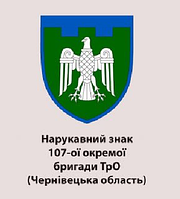 Шеврон 107-я отдельная бригада ТРО 107 ОБрТрО Черновицкая область Шевроны на заказ на липучке (AN-12-653)