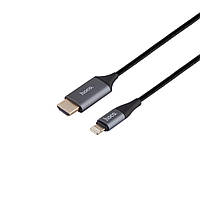 Кабель Переходник Hoco UA15 Lightning to HDMI 2m Цвет Серый