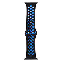 Ремешок для Apple Watch Band Silicone Nike + Protect Case 40/41 mm Цвет 08, Чёрно-Синий