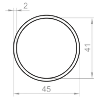 Алюминиевая труба круглая 45x2 анодированная